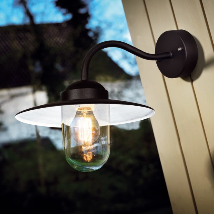 Nordlux Luxembourg vägglampa utomhus, svart