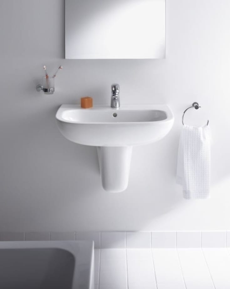 Duravit D-Code håndvask, 55x43 cm, hvid