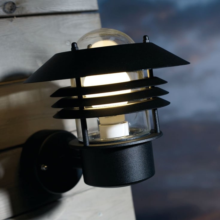 Nordlux Vejers vägglampa utomhus, svart