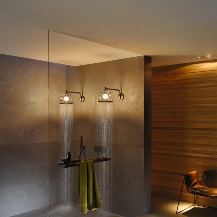 Axor LampShower Hodedusj, Ø275 mm, med lys og 1 stråletype, krom