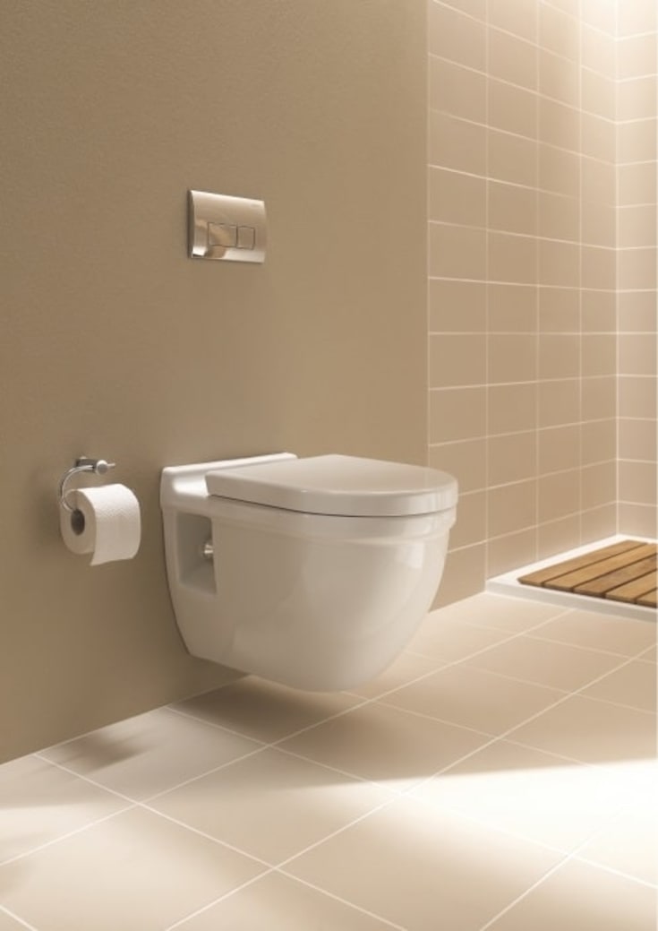 Duravit Starck 3 vägghängd toalett, rengöringsvänlig, vit