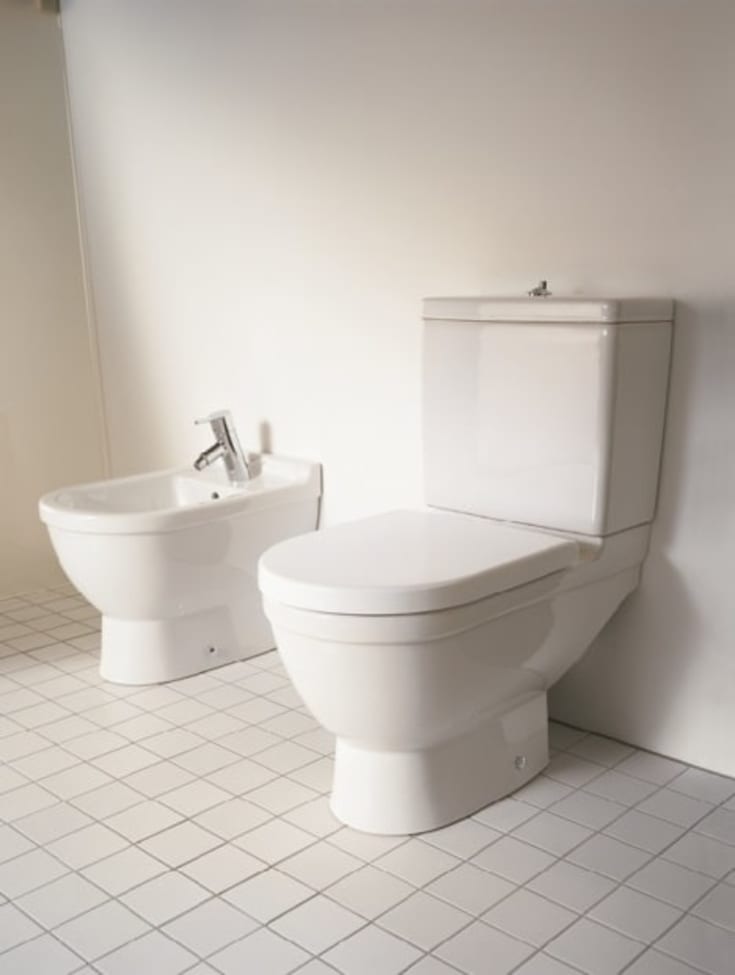 Duravit Starck 3 toilet med rengøringsvenlig overflade, hvid