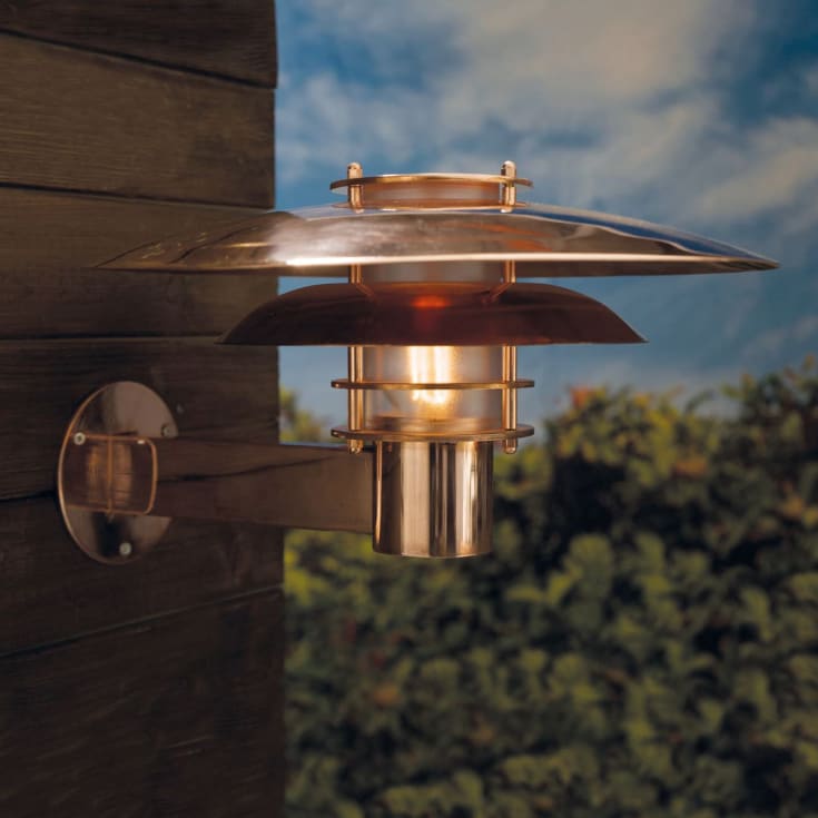 Nordlux Phoenix vägglampa utomhus, koppar