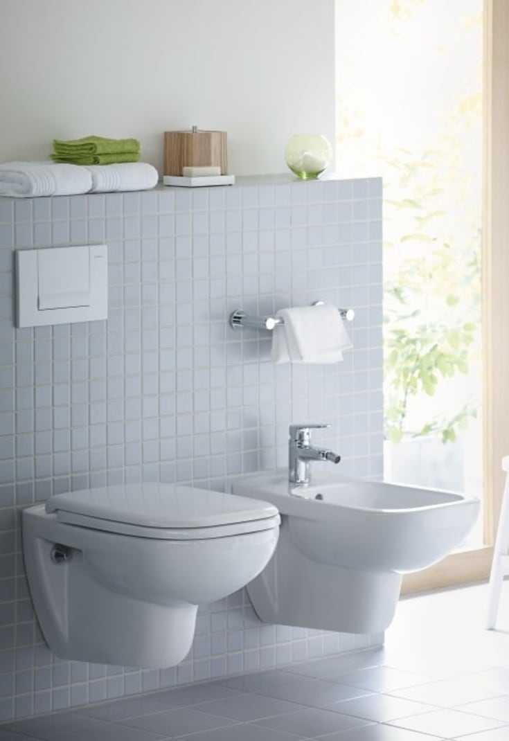 Duravit D-Code vegghengt toalett, hvit