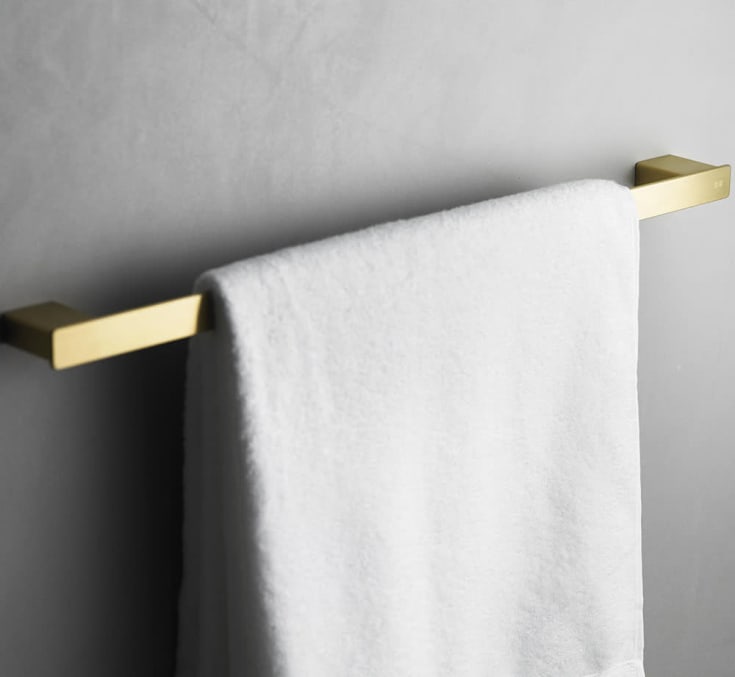 Unidrain Reframe håndklestang, 60,5 cm, messing