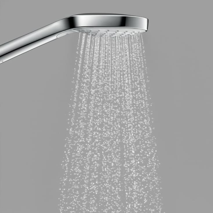 Hansgrohe Croma Select E Vario håndbruser, vandbesparende, krom/hvid