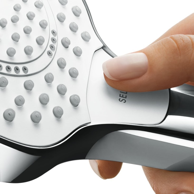 Hansgrohe Croma Select E Vario håndbruser, vandbesparende, krom/hvid
