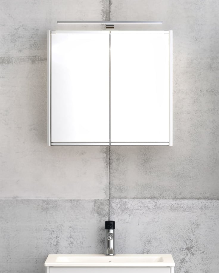Gustavsberg Graphic speilskap, 60x55 cm, hvit