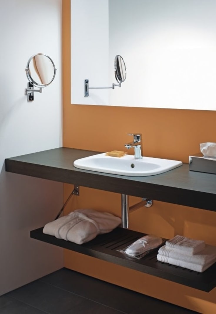 Duravit D-kode servant for nedfelling, 54,5x43,5 cm, hvit