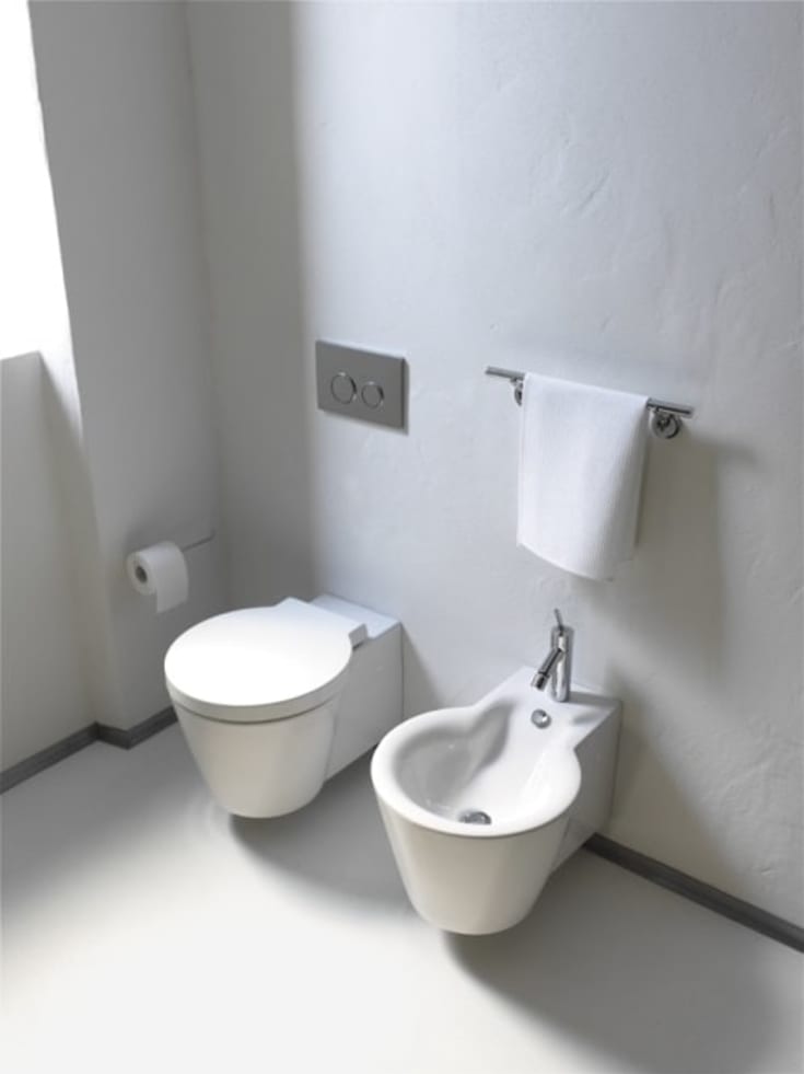 Duravit Starck 1 væghængt toilet, rengøringsvenlig, hvid