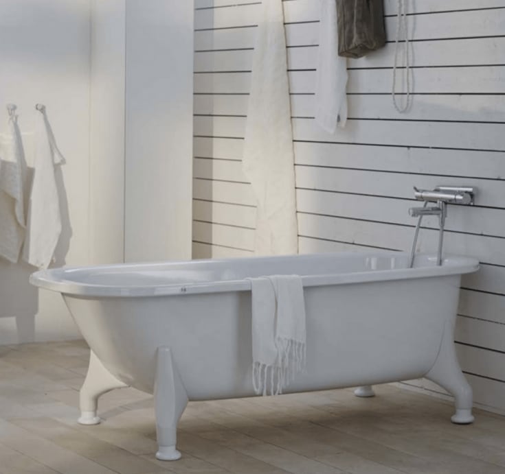 Ifö Caribia badekar, 158.5x68.2 cm, hvit
