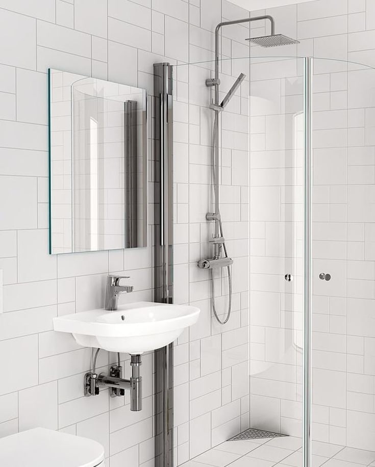 Gustavsberg Artic spegel, 80x65 cm