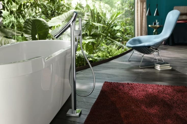 Axor Starck Organic badkarsblandare med duschset, krom