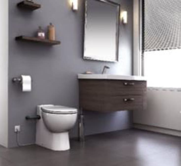 Saniflo Sanicomp Pro Silen Eco+ toalett, vit