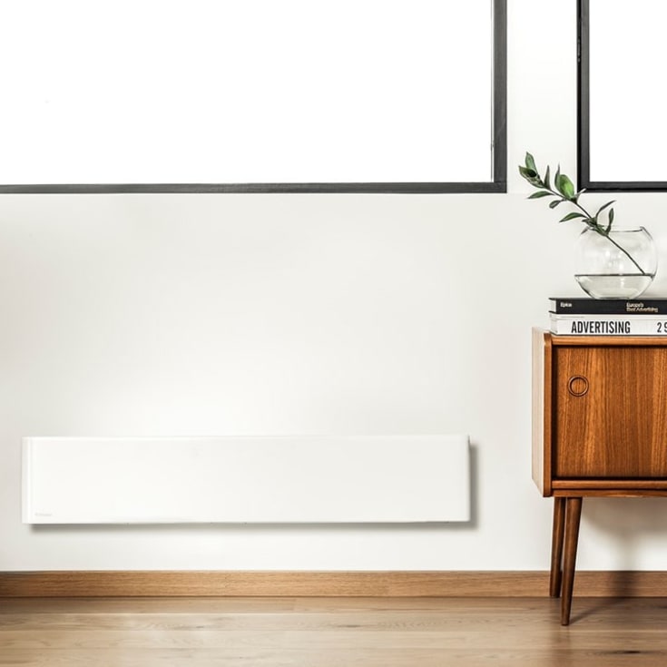 Nobø el-radiator NTL2N toppvärme 230V/750W, vit, 11 m²