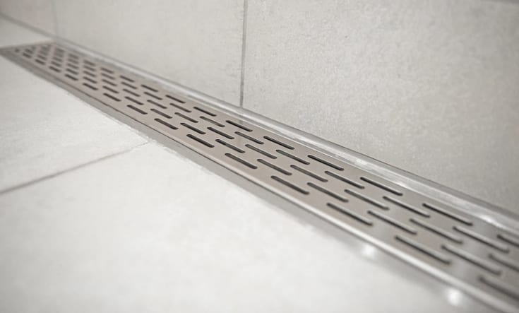 ACO Showerdrain afløbsarmatur, 995 mm, langs væg, rustfrit stål