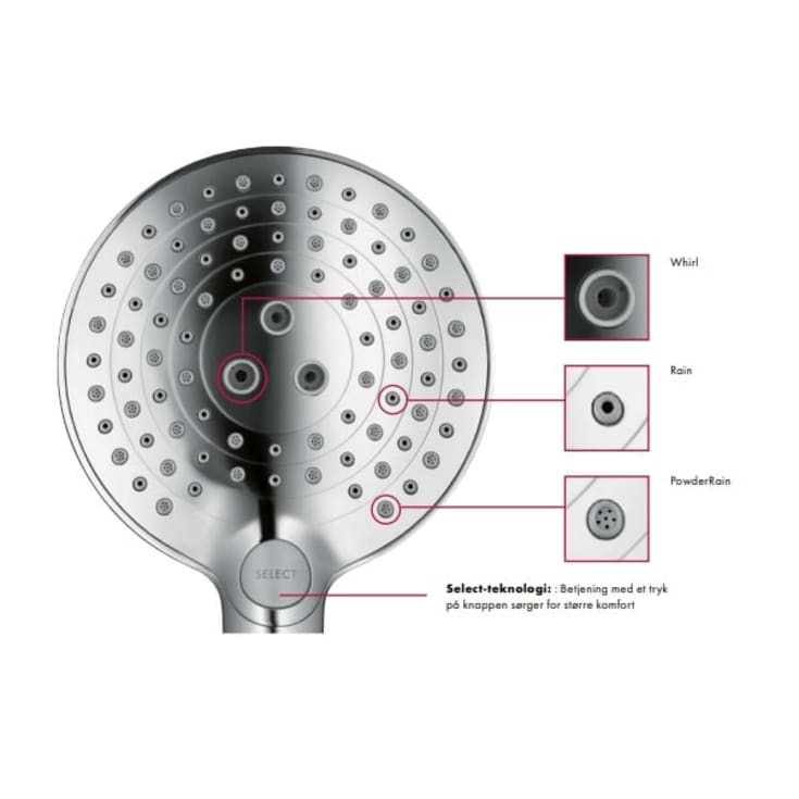 Hansgrohe Raindance Select S 120 PowderRain brusesæt, krom