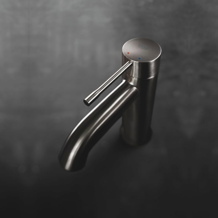 Grohe Essence S håndvaskarmatur, børstet sort krom
