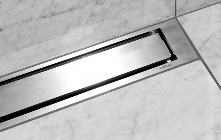 Unidrain HighLine Colour ramme, 1000 mm, højde 10 mm, poleret rustfrit stål
