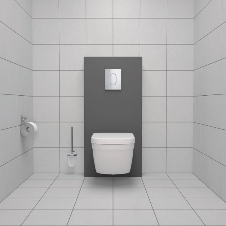 Grohe Euro vegghengt toalett, uten skyllekant, hvit