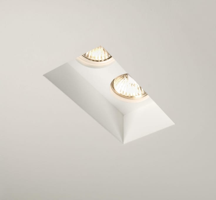 Astro Blanco Twin indbygningsspot, GU10, hvid