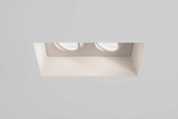 Astro Blanco Twin indbygningsspot, kipbar, GU10, hvid