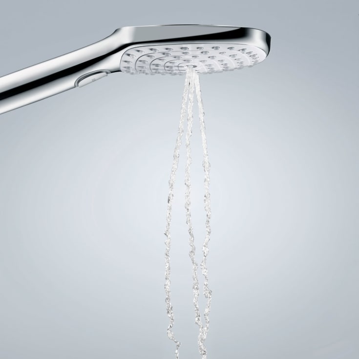 Hansgrohe Raindance Select E 120 hånddusj, krom/hvit