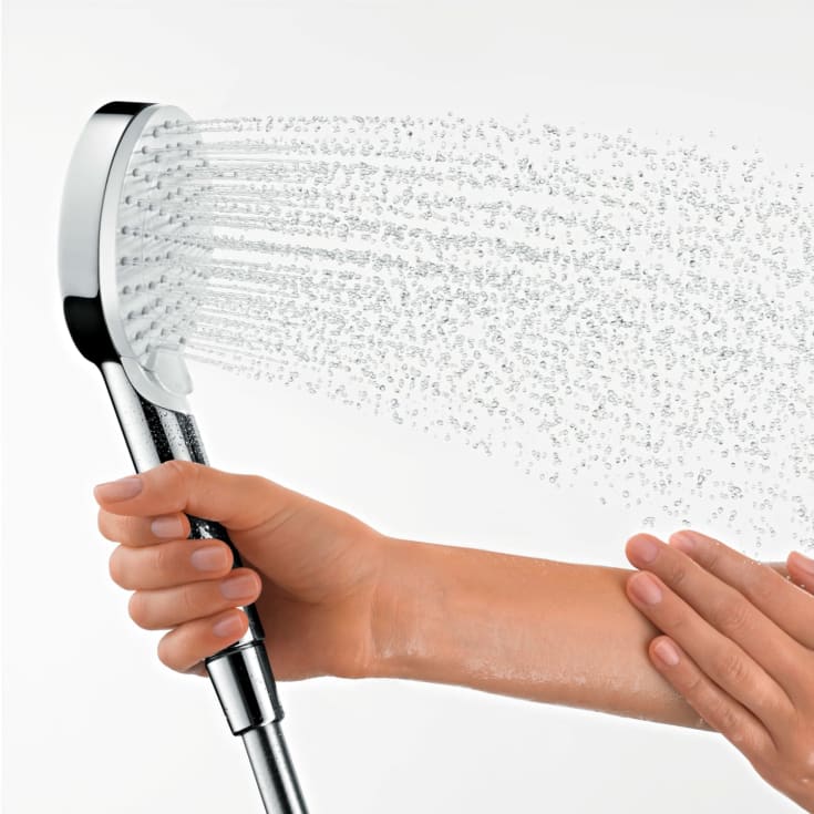 Hansgrohe Crometta Vario dusjsett, vannbesparende, krom/hvit