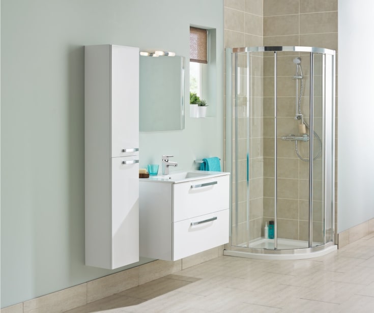 Ideal Standard Eurovit høyskap, 30x150 cm, hvit høyblank