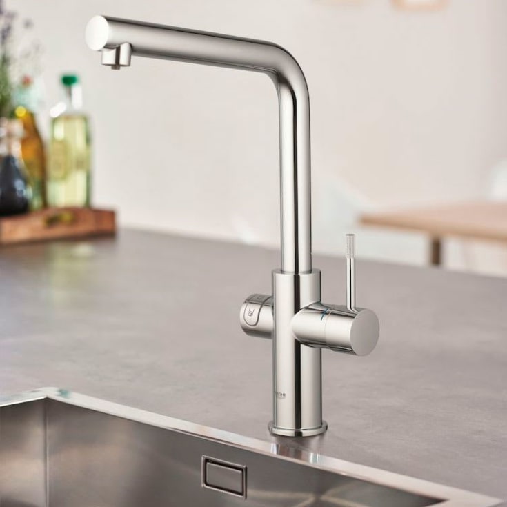 Grohe Blue Home køkkenarmatur, afkølet vand, brus, krom