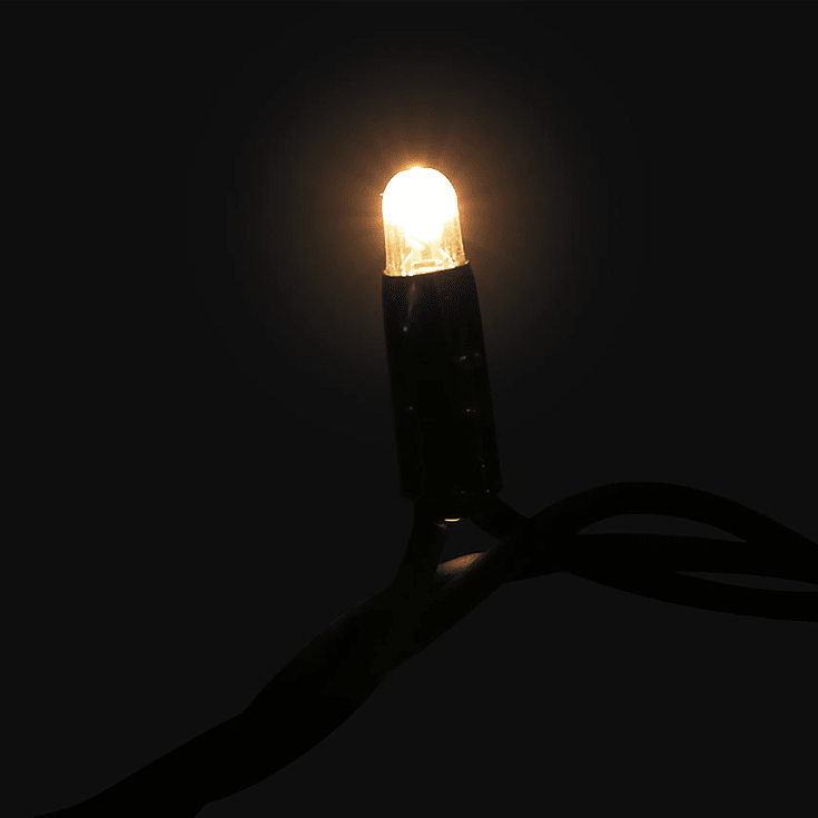 MK String Lite LED lyskæde, 120 varmhvid, 230V, 20 meter., sort