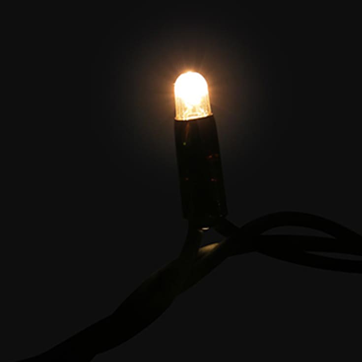 MK String Lite LED lyskæde, 120 varmhvid, 230V, 12 meter, sort
