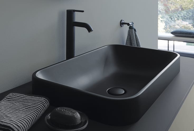 Duravit Happy D.2 håndvask, 60x40 cm, m/antracit