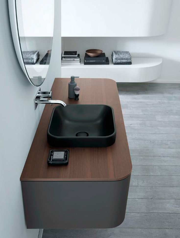Duravit Happy D.2 Plus servant, 40x40 cm, antrasitt