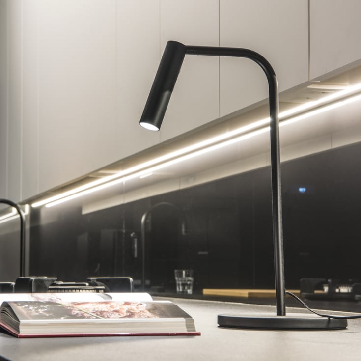 SLV Karpo bordlampe med touch, 6,5W LED, sort