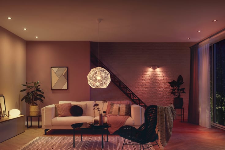 Philips Hue Centura indbygningsspot, firkantet, aluminium