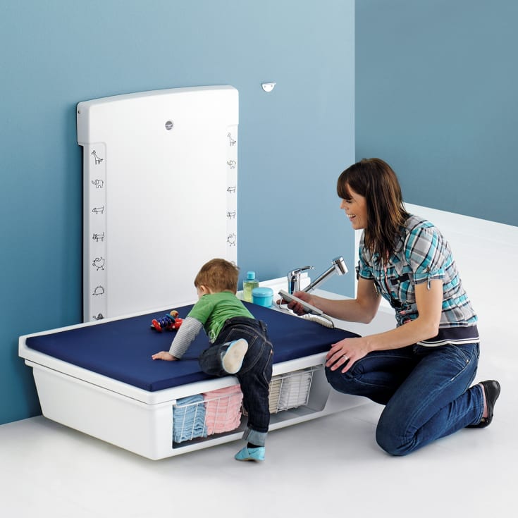 Pressalit Care skötbord, 80x140 cm, vit