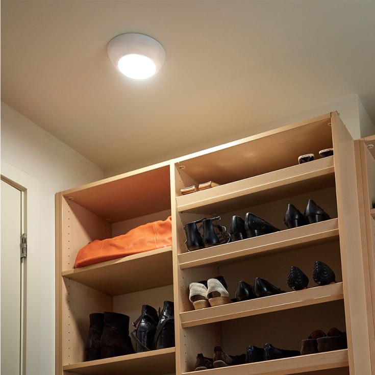 Mr. Beams LED ultraljus taklampa på batteri, vit
