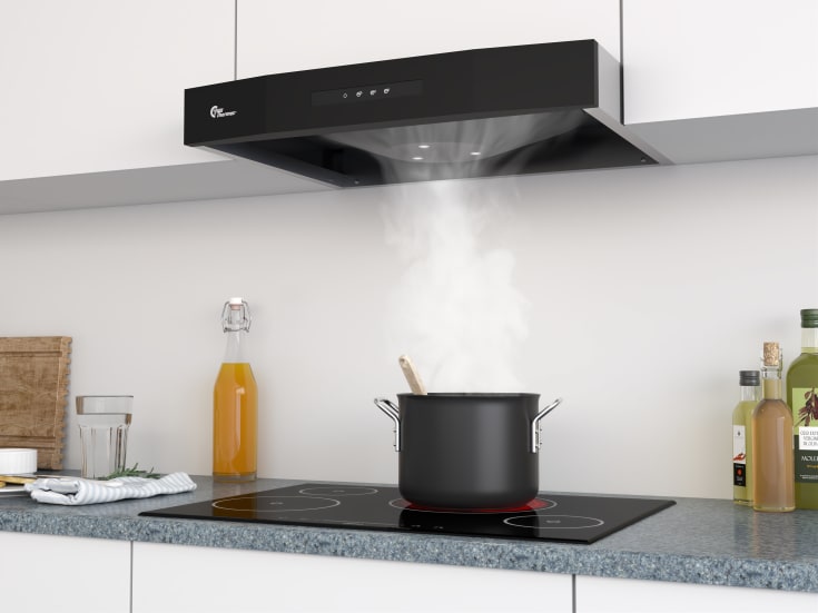 Thermex Airgrip emhætte, centralventilation, 60 cm, sort