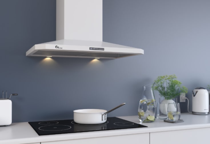 Thermex Decor 787 emhætte, væghængt, 60 cm, hvid
