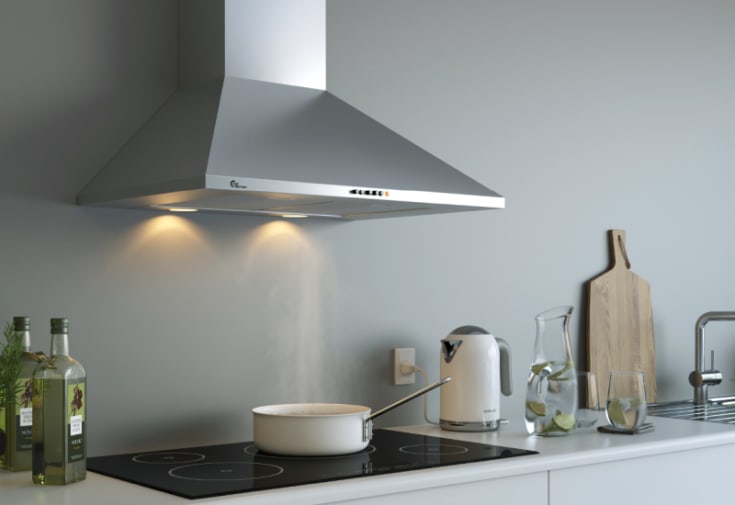 Thermex Decor 942 emhætte, væghængt, 60 cm, rustfrit stål