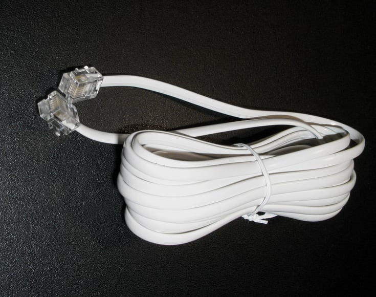 Telepatchkabel RJ11-RJ11, 5 meter