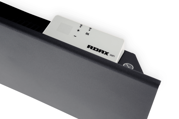 Adax Neo H elradiator med termostat & wifi, 230V, 250W, grå, 2-6 m²