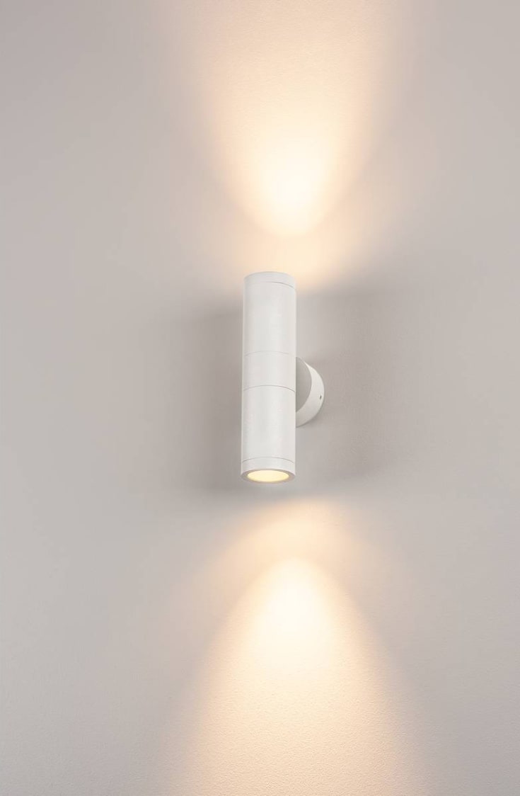 ASTINA UP/DOWN vägglampa, 2xGU10, IP44, vit