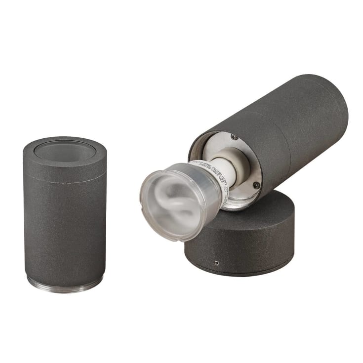 ASTINA UP/DOWN vägglampa, 2xGU10, IP44, antracit