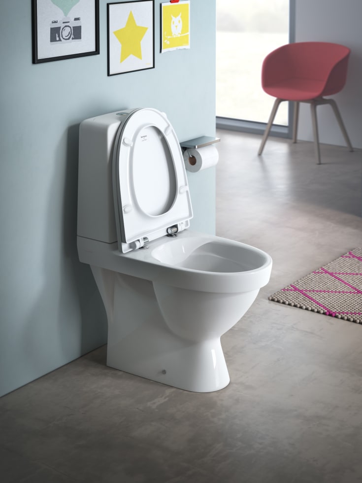 Laufen Kompas toilet, uden skyllekant, rengøringsvenlig, hvid