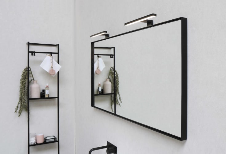 Sanibell Basicline spegel, 120x60 cm, matt svart