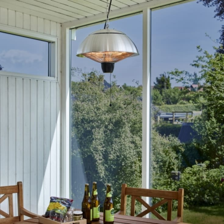 Horthus terassvärmare, infraröd, takmodell, 2-steg, 1500 W, silver