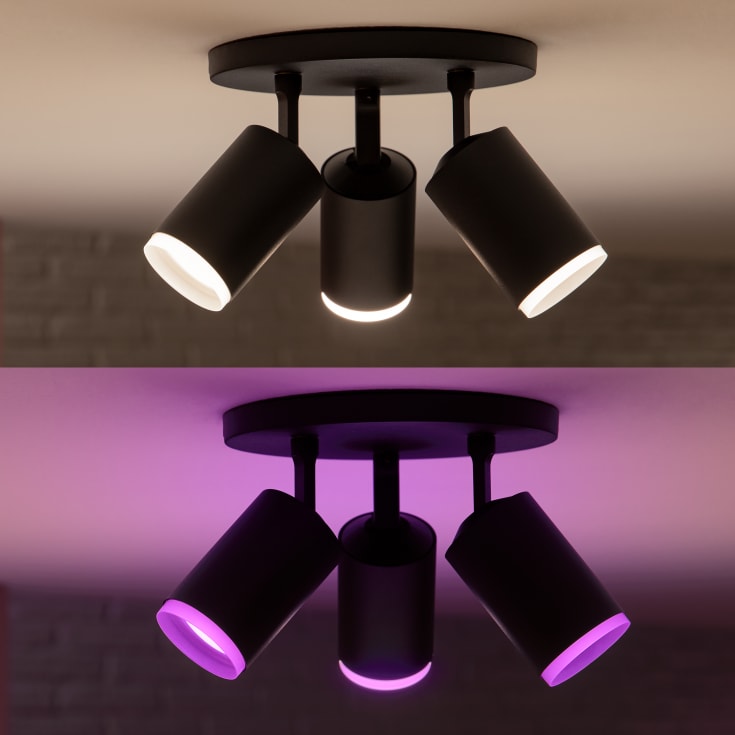 Philips Hue Fugato takspotlight, svart