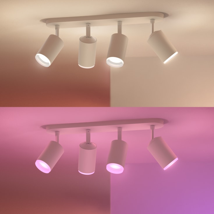 Philips Hue Fugato spotter i tak, hvit